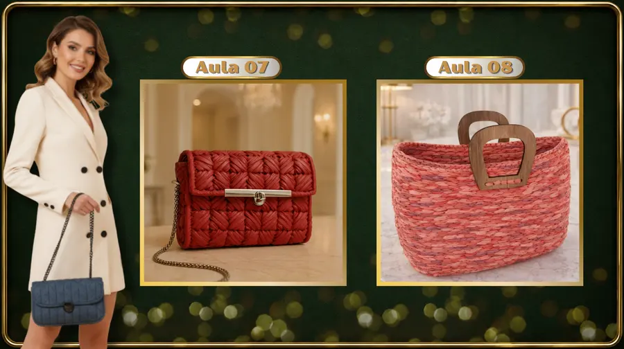 Modelos de bolsas em tela do curso 4