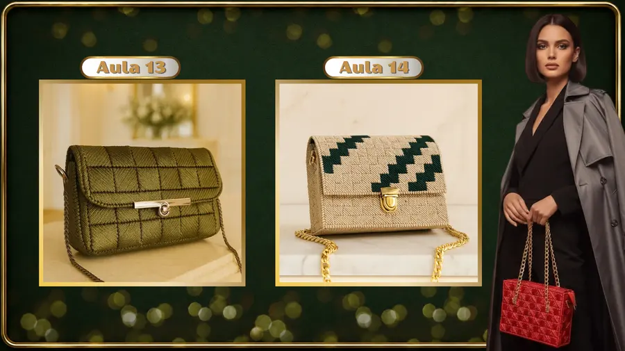 Modelos de bolsas em tela do curso 7